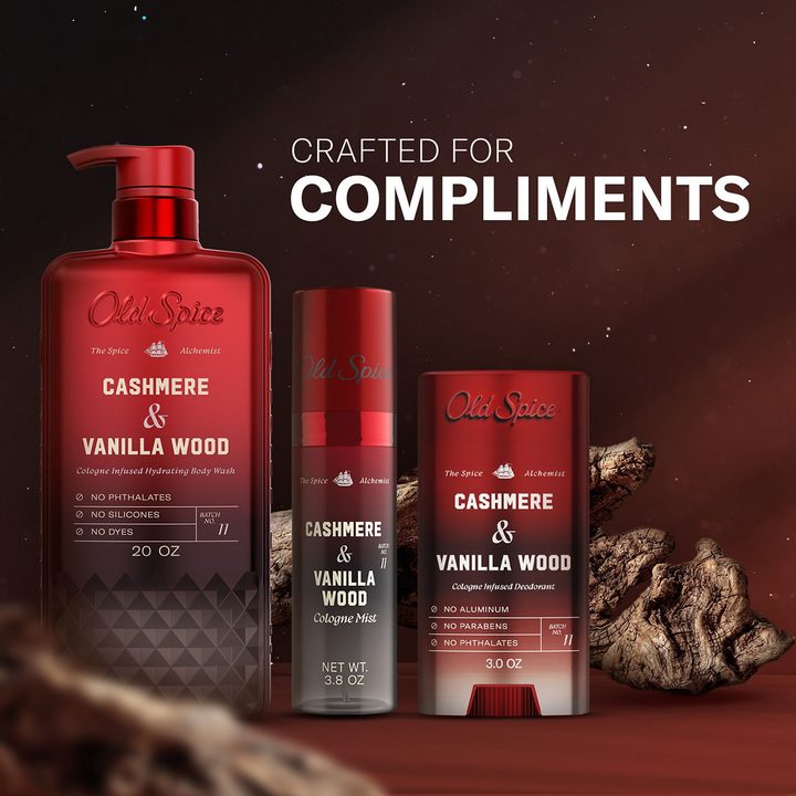 Old Spice Deodorant for Men, The Spice Alchemist Collection, Cologne Infused, Signature Scent, Cashmere and Vanilla Wood Scent, No Trade Offs, Crafted for Compliments, 3oz — view 3