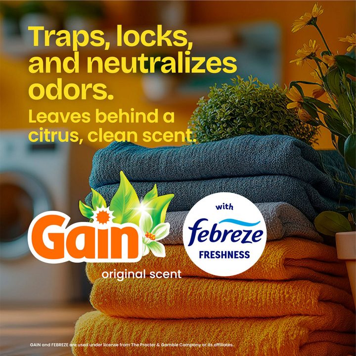 Glad ForceFlex Tall Kitchen Drawstring Trash Bags, 13 Gal, Gain Original with Febreze, 22 Ct — view 3