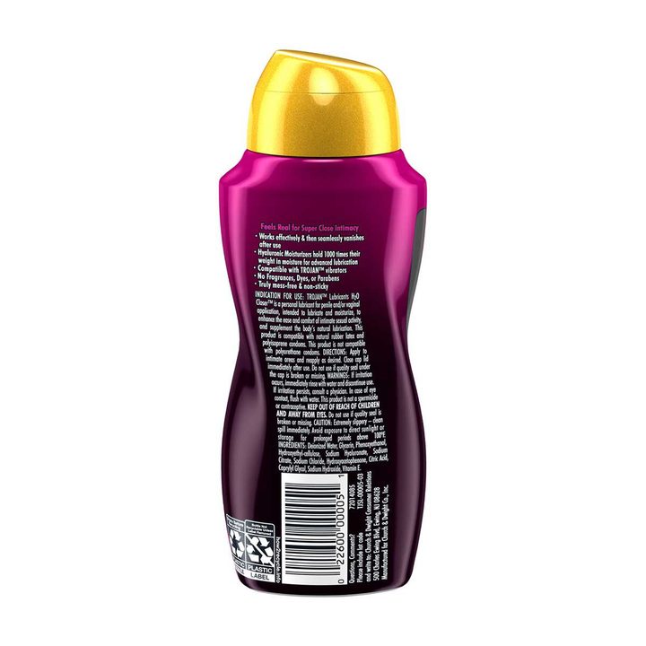 Trojan Lubricant H2O Closer Water Based Lubricant, Personal Lubricant, 5.5 fl oz — view 2