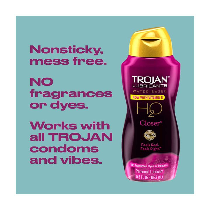 Trojan Lubricant H2O Closer Water Based Lubricant, Personal Lubricant, 5.5 fl oz — view 4