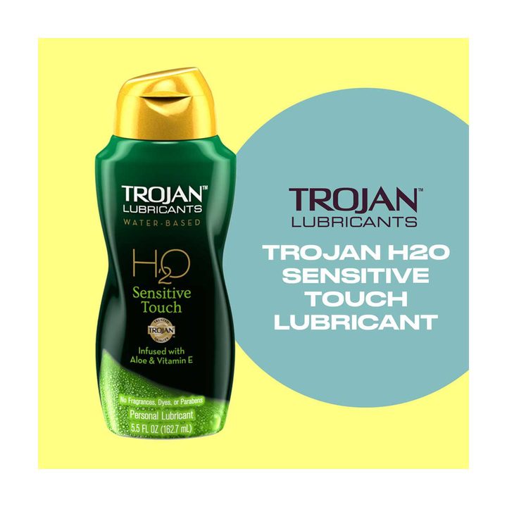 Trojan Lubricant H2O Sensitive Touch Water-Based Lubricant, Personal Lubricant, 5.5 fl oz — view 3