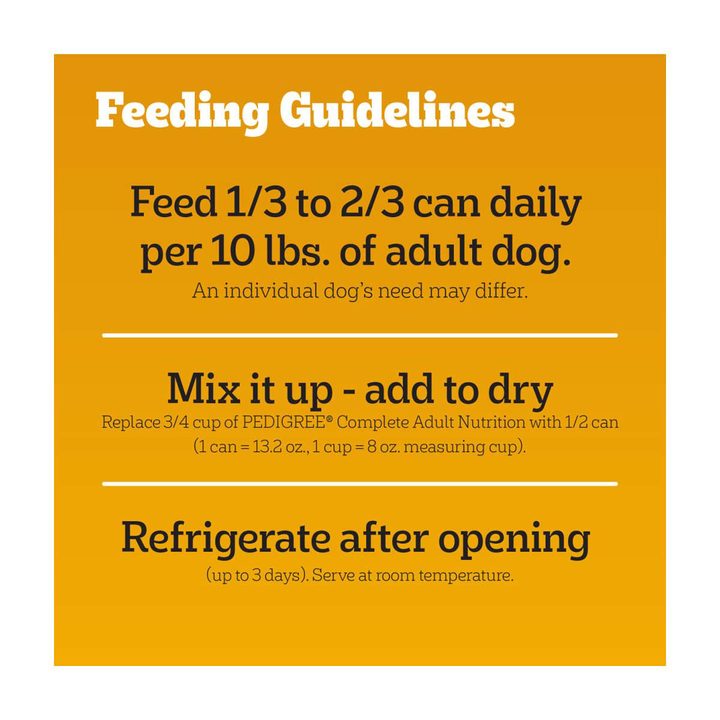 Pedigree Chopped Ground Dinner Adult Wet Dog Food Beef Bacon & Cheese Flavor, 13.2 oz. Can — view 4