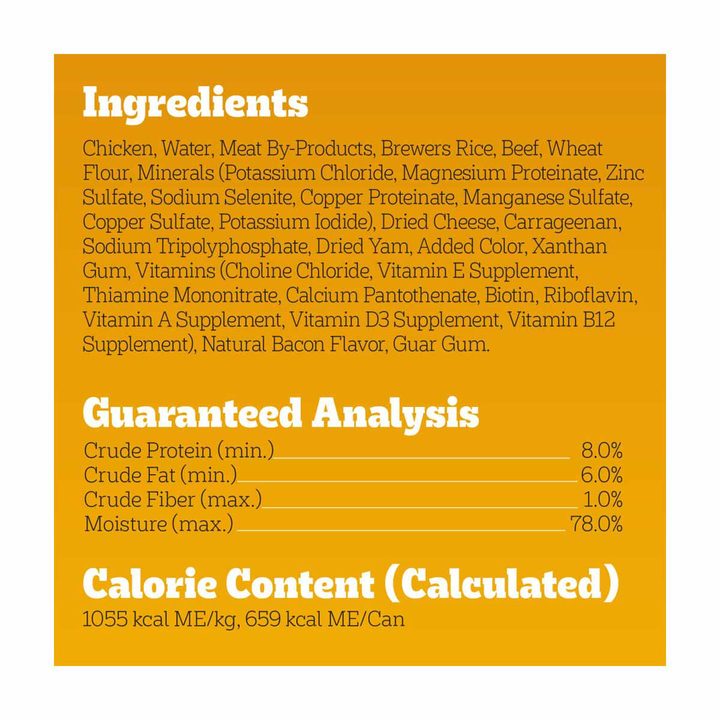 Pedigree Chopped Ground Dinner Adult Wet Dog Food Beef Bacon & Cheese Flavor, 22 oz. Can — view 3