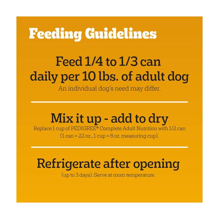 Pedigree Chopped Ground Dinner Adult Wet Dog Food Beef Bacon & Cheese Flavor, 22 oz. Can — view 4