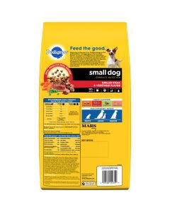 Pedigree Small Dog Complete Nutrition Dry Dog Food, Grilled Steak & Vegetable Flavor, 3.5 lb — view 2