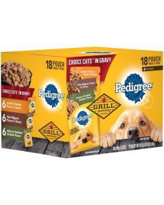 PEDIGREE CHOICE CUTS in Gravy Grill Inspired Classics Adult Wet Dog Food Variety Pack, (18) 3.5 oz Pouches — view 2