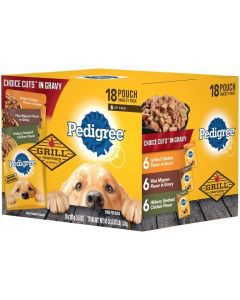 PEDIGREE CHOICE CUTS in Gravy Grill Inspired Classics Adult Wet Dog Food Variety Pack, (18) 3.5 oz Pouches — view 3