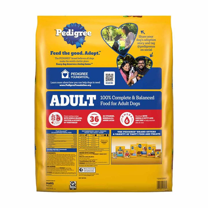 Pedigree Adult Dry Dog Food Grilled Steak & Vegetable Flavor, 30 lb — view 3