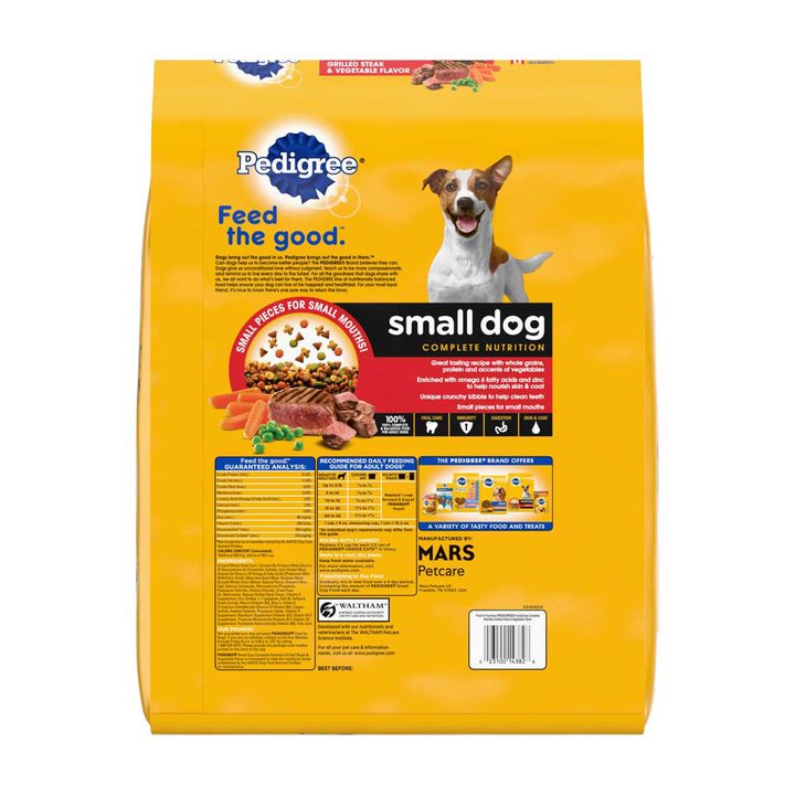 Pedigree Adult Small Dog Dry Dog Food, Grilled Steak and Vegetable Flavor, 12 lb. Bag — view 4