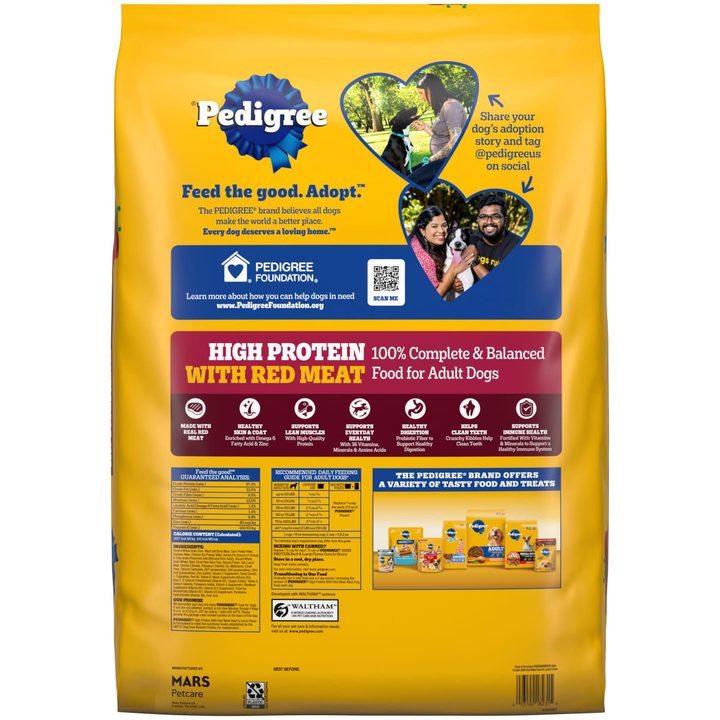 Pedigree High Protein Adult Dry Dog Food, Beef and Lamb Flavor, 27 lb. Bag — view 2