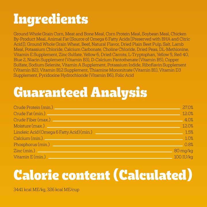Pedigree High Protein Adult Dry Dog Food, Beef and Lamb Flavor, 27 lb. Bag — view 3