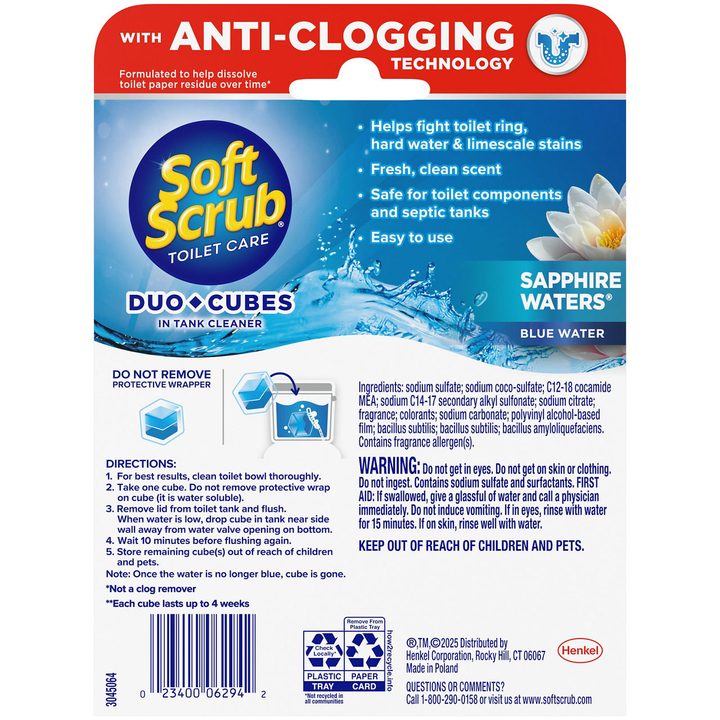 Soft Scrub DuoCubes In-Tank Toilet Cleaner, 4ct, Sapphire Waters — view 3
