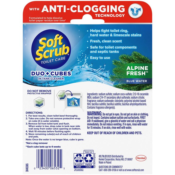 Soft Scrub Duo-Cubes In-Tank Toilet Cleaner - Alpine Fresh, 4 ct — view 3