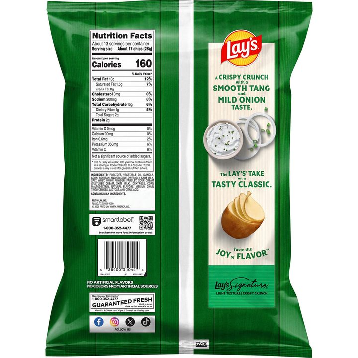Lay's Potato Chips Sour Cream & Onion Flavored 12 1/2 Oz — view 4