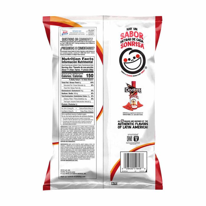 Doritos Tortilla Chips, Tapatío Flavored, 9.25 oz — view 3