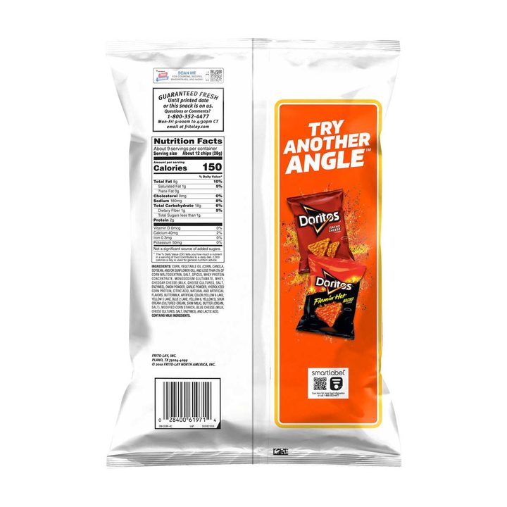 Doritos Tortilla Chips, Taco Flavored, 9.25 oz — view 2