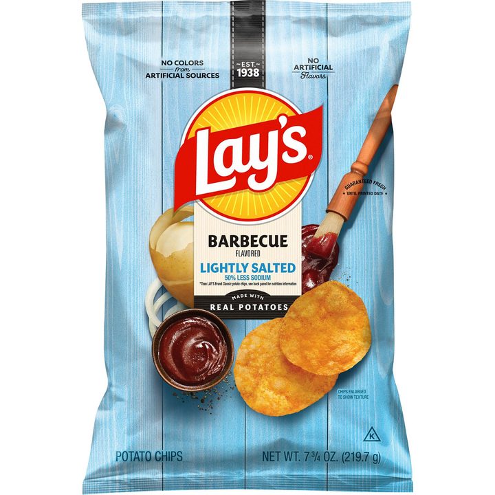 Lay's Lightly Salted Potato Chips Barbecue Flavored 7 3/4 Oz — view 3