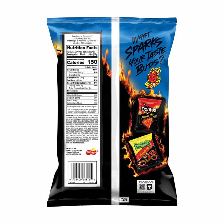 Doritos Tortilla Chips, Flamin’ Hot Cool Ranch Flavored, 9.25 oz — view 3