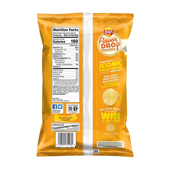 Lay's Potato Chips, Honey Butter, 7.75 oz — view 3