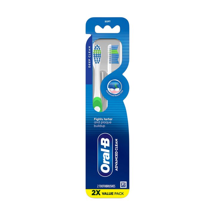 Oral-B Advanced Clean Toothbrushes, Color Changing Bristles, Soft, 2 ct — view 2