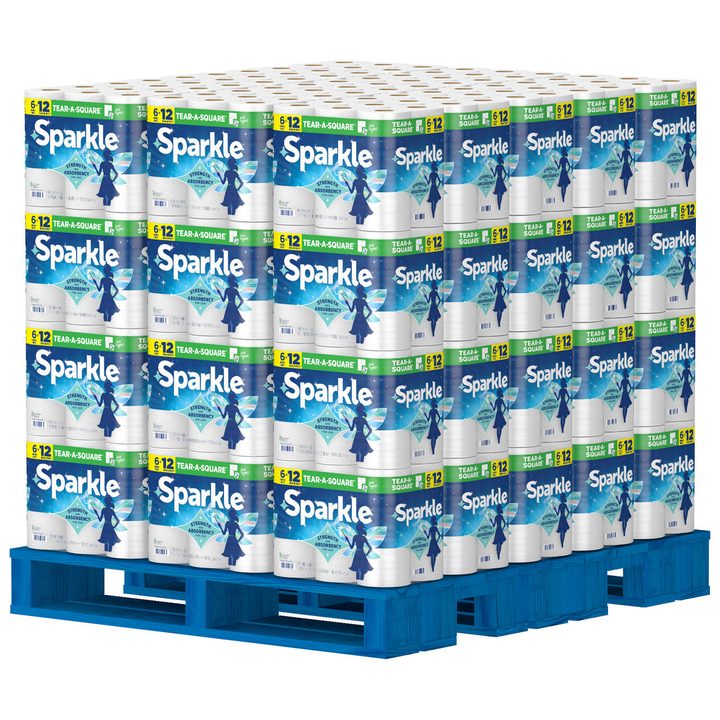 SPARKLE TEAR-A-SQUARE PAPER TOWELS, 6 DOUBLE ROLLS — view 3