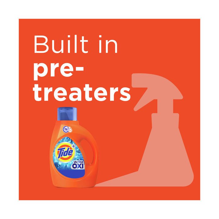 Tide Ultra Oxi HE Compatible Liquid Laundry Detergent - 74 loads, 115 fl oz — view 3