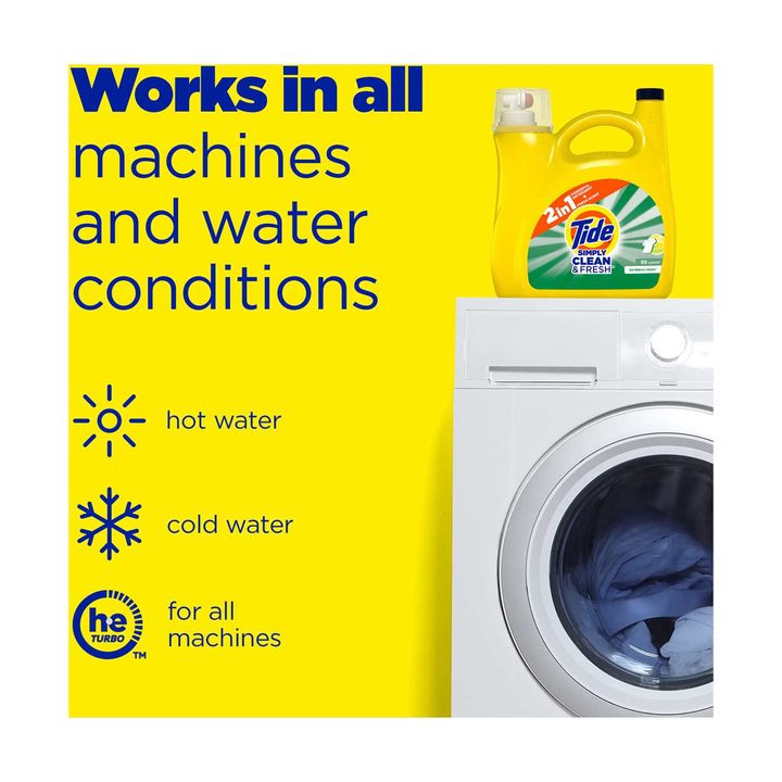Tide Simply Liquid Laundry Detergent - Daybreak Fresh, 114 Loads - 165 fl oz — view 3