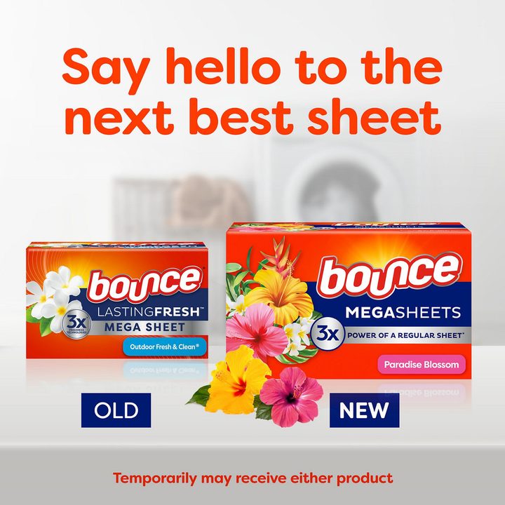 Bounce Megasheets Dryer Sheets, Paradise Blossom, 50 ct — view 2