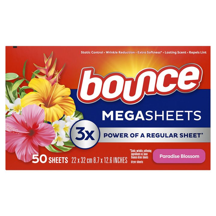 Bounce Megasheets Dryer Sheets, Paradise Blossom, 50 ct — view 3