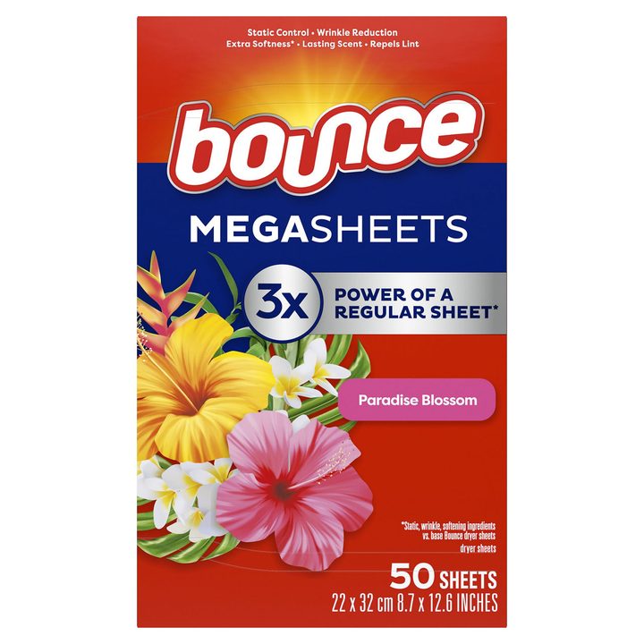 Bounce Megasheets Dryer Sheets, Paradise Blossom, 50 ct — view 4