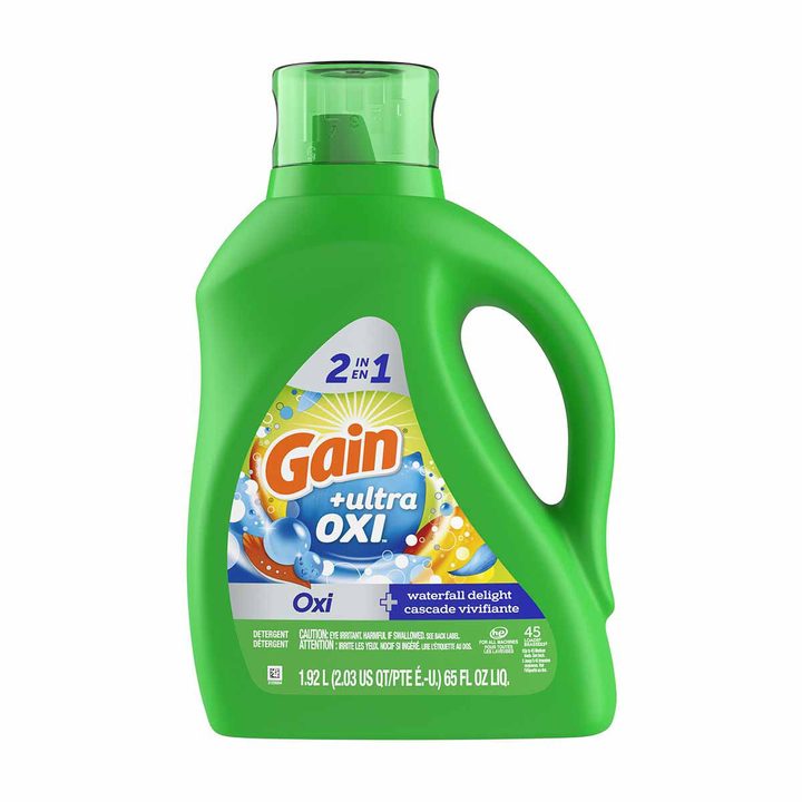 Gain Ultra Oxi Liquid Laundry Detergent, Waterfall Delight Scent, 65 fl oz — view 3