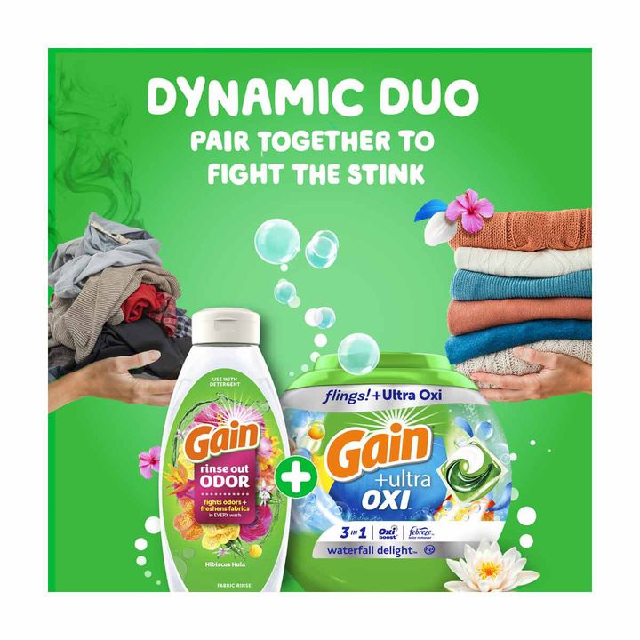 Gain Flings Ultra Oxi Laundry Detergent Pacs, Waterfall Delight Scent, 14 ct — view 4
