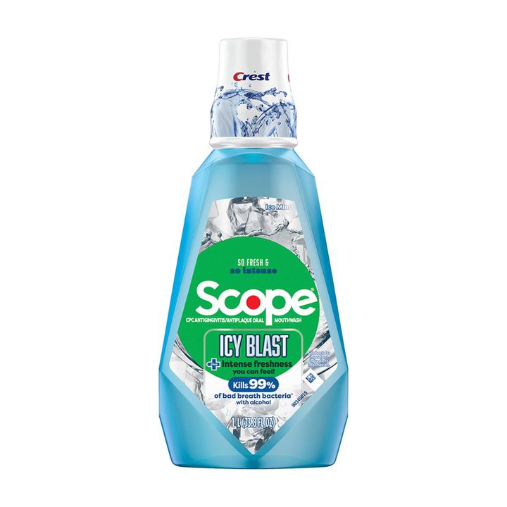Crest Scope Icy Blast Mouthwash with Alcohol, 1L, Fights Plaque and Gingivitis — view 2