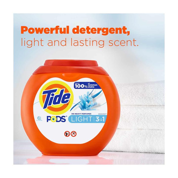 Tide Pods Light Laundry Detergent - Ocean Mist, 31 ct — view 2