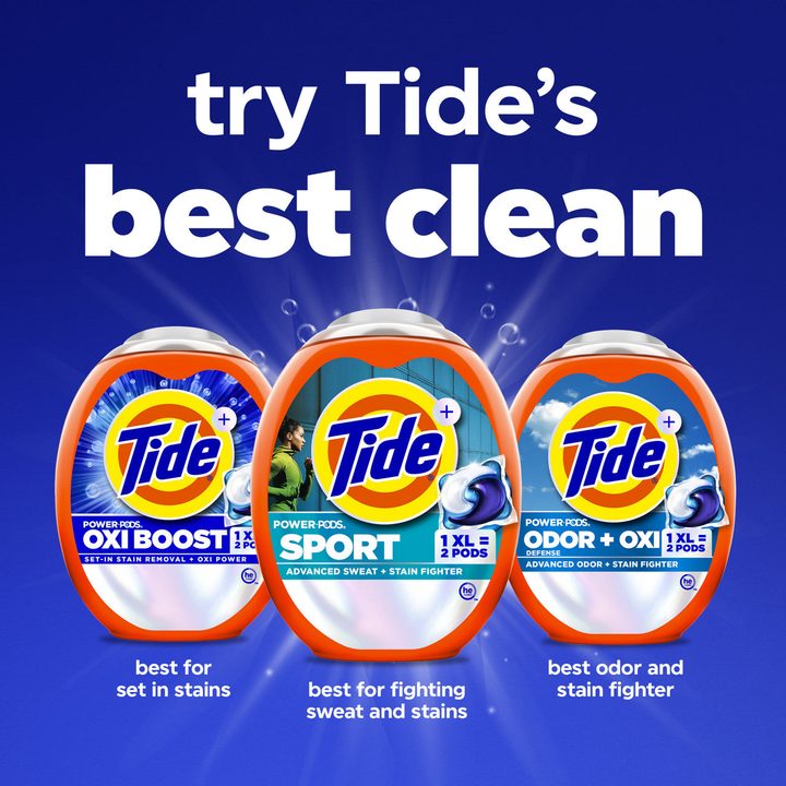 Tide Power Pods Sport Laundry Detergent Pacs, 18 Count, Advanced Sweat + Stain Fighter — view 4