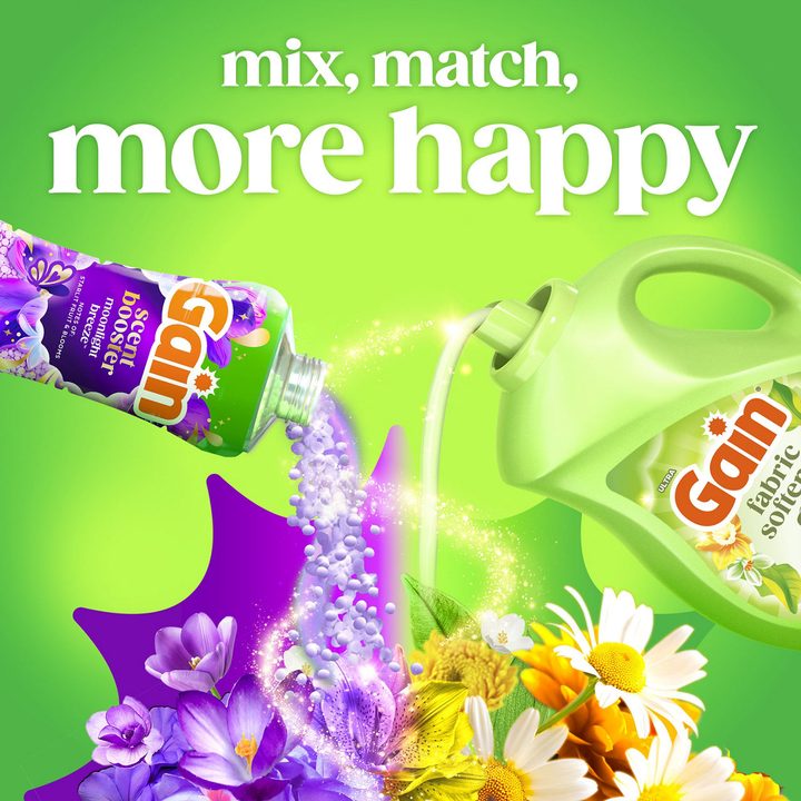 Gain Liquid Fabric Softener, Original Scent, 44 FL OZ LIQ., 60 Loads, Smooth Touch - softness you can feel — view 4