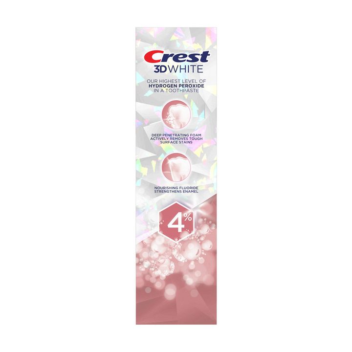 Crest 3D White Brilliance Hydrogen Peroxide Teeth Whitening Toothpaste, 3.8 oz, Anticavity Fluoride Toothpaste — view 3