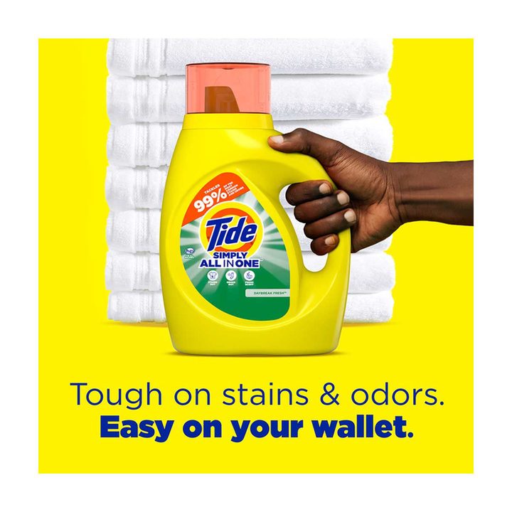 Tide Simply Liquid Laundry Detergent, Daybreak Fresh Scent, 32 Loads, 42 fl oz, All-In-One Detergent — view 2
