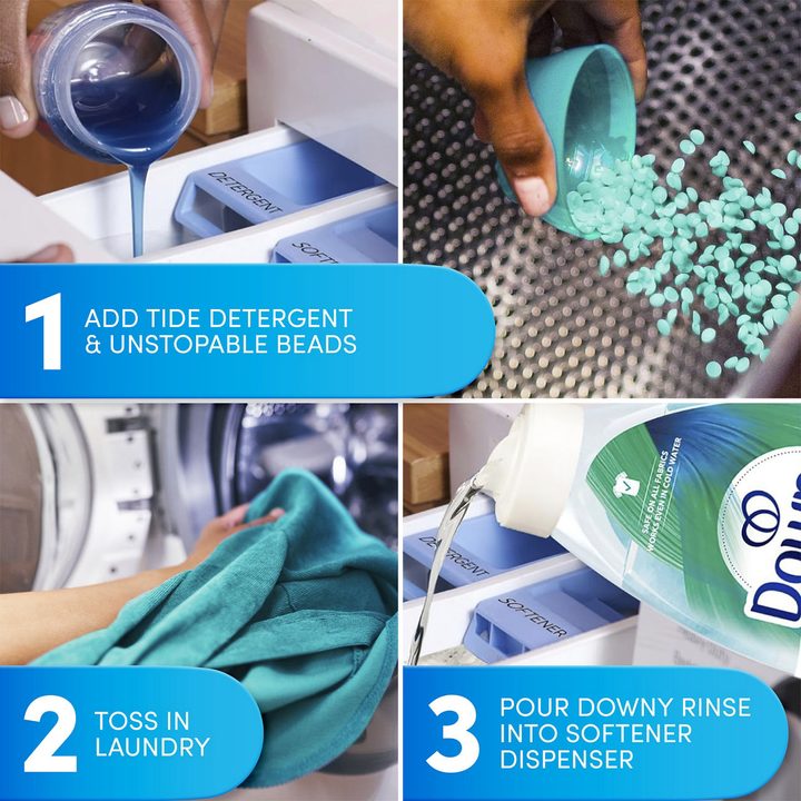 Downy Rinse Laundry Odor Remover, Cool Cotton Scent, 36.7 fl oz, Fabric Softener and Laundry Odor Removal Rinse, Fights Odors at the source, HE Compatible — view 3