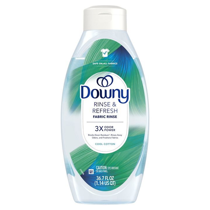 Downy Rinse Laundry Odor Remover, Cool Cotton Scent, 36.7 fl oz, Fabric Softener and Laundry Odor Removal Rinse, Fights Odors at the source, HE Compatible — view 4