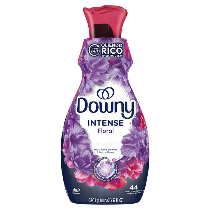 Downy Intense Fabric Softener Liquid, Floral Scent, 32 FL OZ, 44 loads, In-Wash Liquid Fabric Softener and Laundry Conditioner — view 2