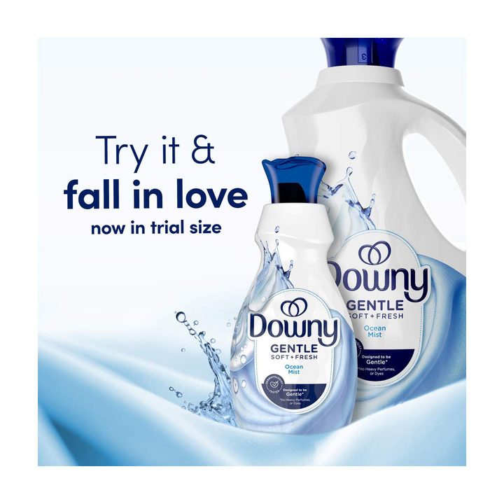 Downy Gentle Soft + Fresh Fabric Softener Liquid, Ocean Mist Scent, 26 FL OZ, 39 loads, Liquid Fabric Softener Designed to be Gentle on Skin — view 3