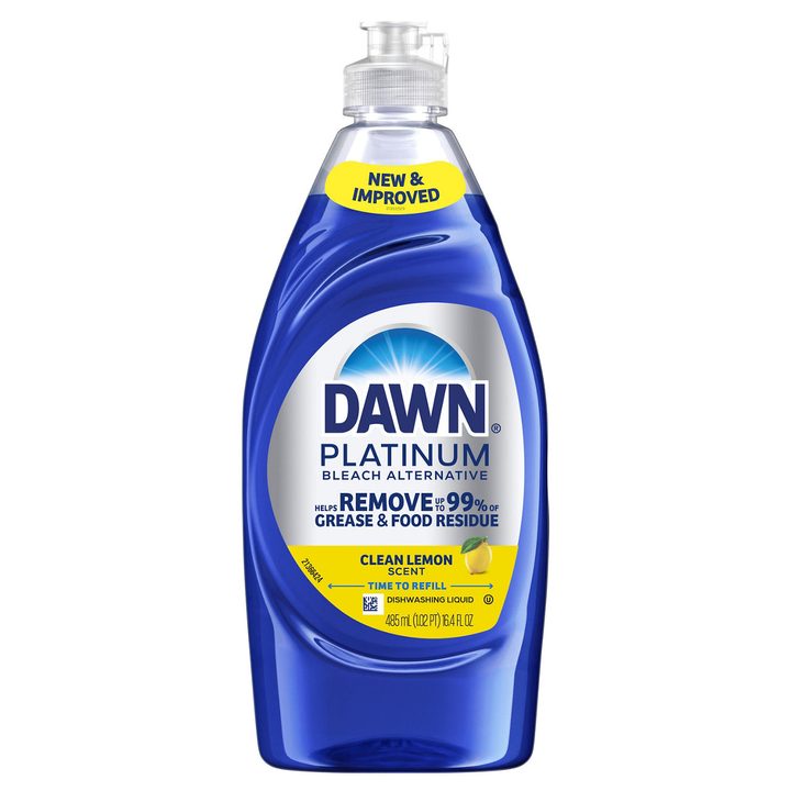 Dawn Platinum Dish Soap, Dishwashing Liquid, Tough Grease Removal, Bleach Alternative Clean Lemon, 16.4oz — view 4