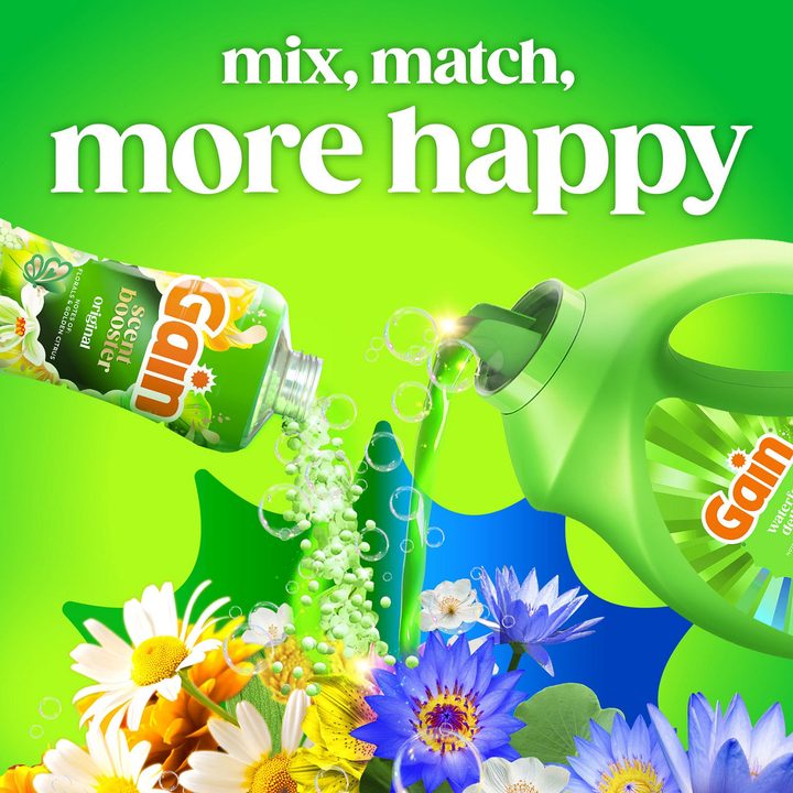 Gain Liquid Laundry Detergent, Now with Odor Defense, Waterfall Delight Scent, 81 fl oz, 61 Loads — view 3