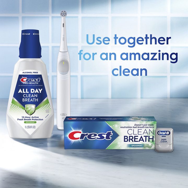 Crest Toothpaste Clean Breath Spearmint 2.5oz – Neutralizes Bad Breath, Antibacterial Protection, Fights Cavities, Freshens Breath, Gently Whitens — view 3