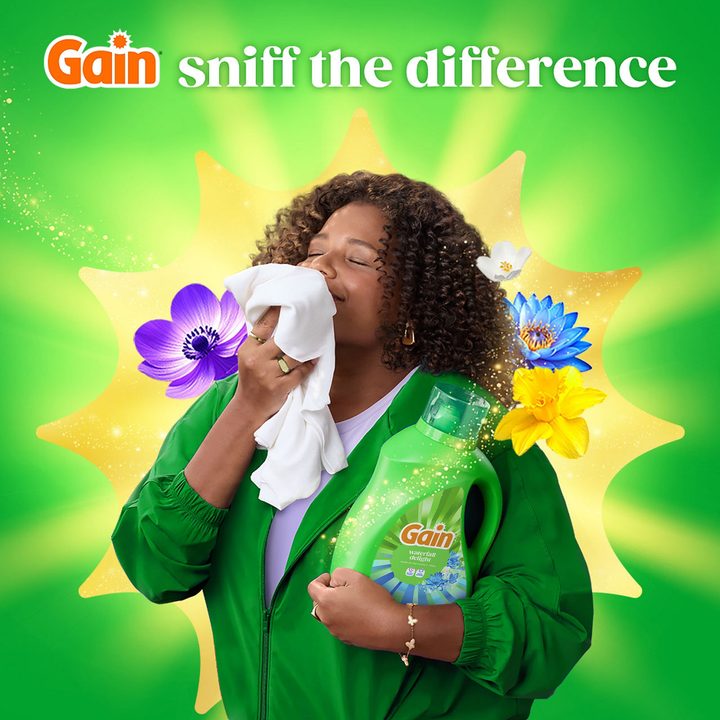 Gain Liquid Laundry Detergent, Now with Odor Defense, Waterfall Delight Scent, 132 fl oz, 100 Loads — view 2