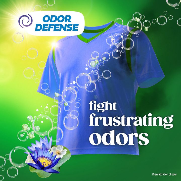 Gain Liquid Laundry Detergent, Now with Odor Defense, Waterfall Delight Scent, 132 fl oz, 100 Loads — view 3