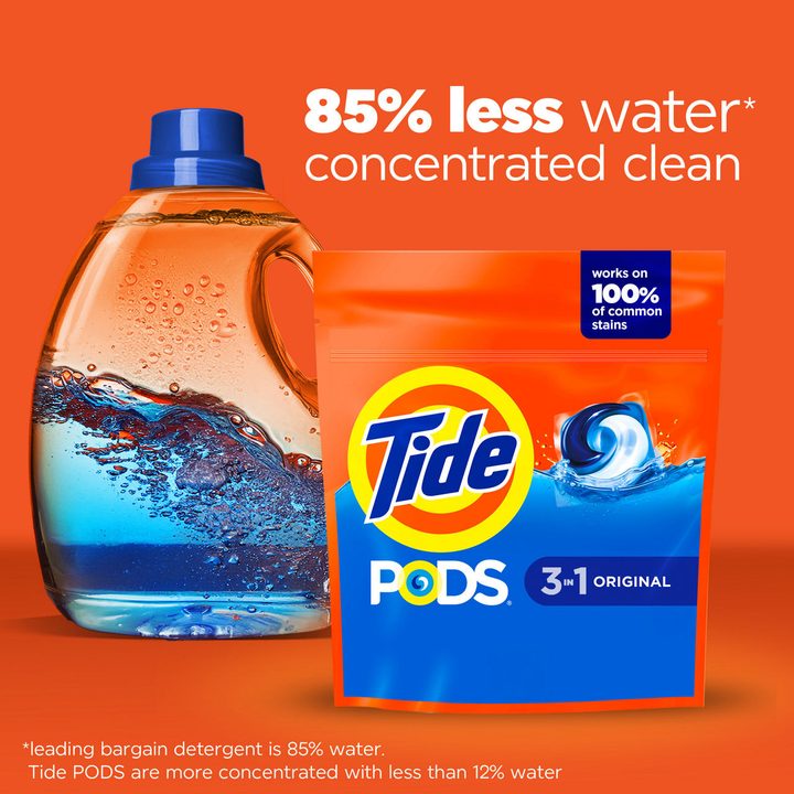 Tide PODs Laundry Detergent, 14 Count, Original Scent, 3-in-1 Stain Remover, Odor Fighter, Color Protector, Concentrated Laundry Soap Pacs — view 3