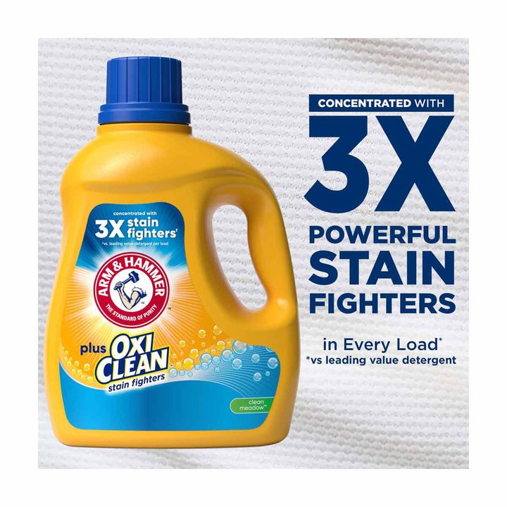 ARM & HAMMER Plus OxiClean Clean Meadow, 77 Loads Liquid Laundry Detergent, 100.5 fl oz — view 2