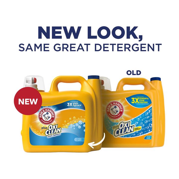 ARM & HAMMER Plus OxiClean Fresh Scent, 106 Loads Liquid Laundry Detergent, 138 fl oz — view 2